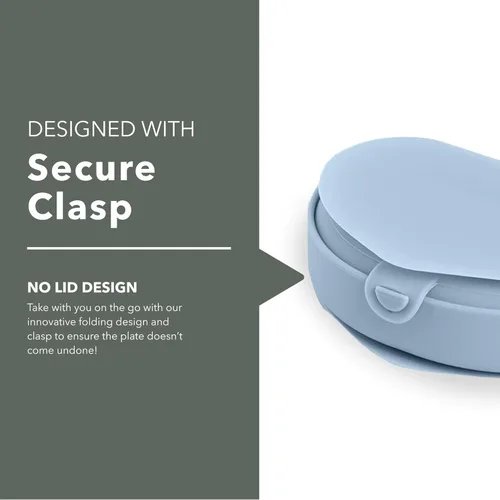 Miniatura 4 de Miniware Plato de viaje para bebé con succión, plegable de silicona esencial para promover la autoalimentación, apto para lavavajillas, sin BPA