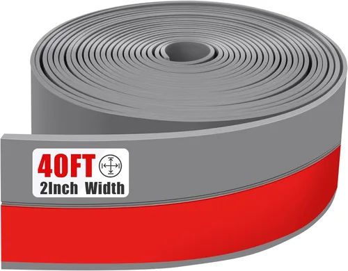 Miniatura 30 de Cinta de sellado contra corrientes de aire para puertas y ventanas de 1 pulgada x 10 pies, burlete de silicona extra grueso de 2mm, tira de sellado
