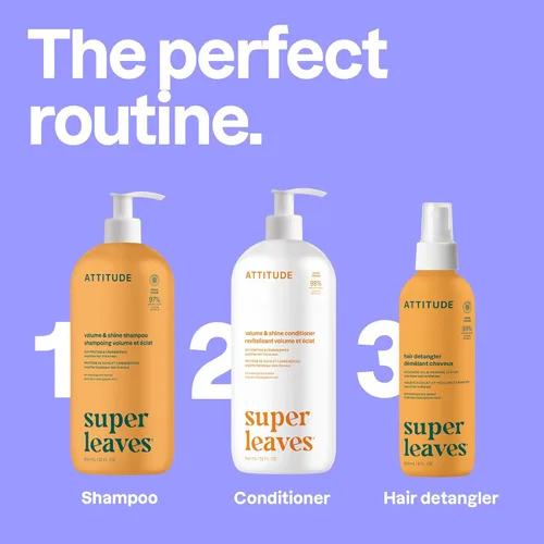 Miniatura 6 de ATTITUDE Volume and Shine Champú para el cabello, verificado por EWG, para cabello fino, ingredientes derivados de forma natural, vegano y a base
