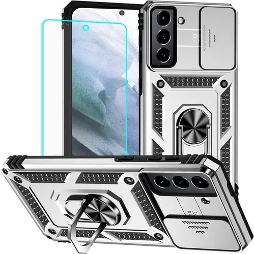 Miniatura 38 de HNHYGETE Funda para Samsung A13 5G, Galaxy A13 5G con protector de pantalla, soporte giratorio de grado militar de 360° (resistente), fundas Negro