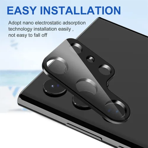 Miniatura 4 de Suoman Paquete de 3 protectores de lente de cámara para Samsung Galaxy S22 Ultra 5G, película protectora de pantalla de vidrio templado HD