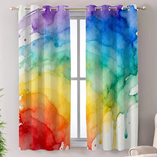 Miniatura 30 de Shrahala Cortinas de nivel de chakras con mandala beige para ventanas de cocina, paneles de cortina de ventana de mandala multicapa de poliéster