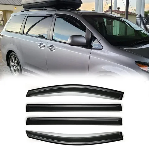 Miniatura 21 de 94751 - Deflector de ventilación de viento original para Toyota 4Runner 1996-2002, 4 piezas de montaje exterior con cinta adhesiva en humo oscuro