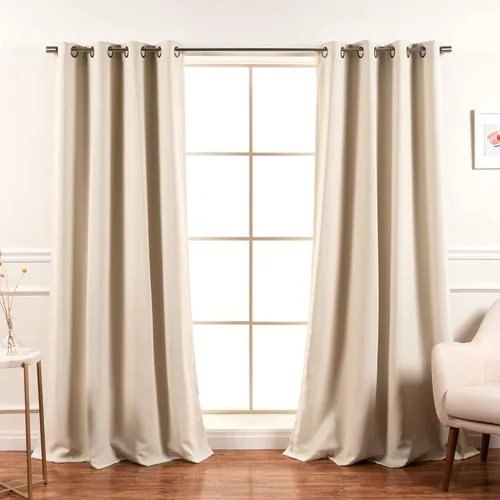 Miniatura 13 de Best Home Fashion Cortinas Opacas 2 Paneles - Tratamiento de Ventana con Aislamiento Térmico Premium Cortinas Opacas para Dormitorio - Parte Castaño
