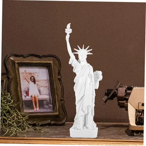 Miniatura 2 de Yardwe Estatua de resina modelo New York Souvenir Lady Figurine Mesa Diseño Decoración Artware