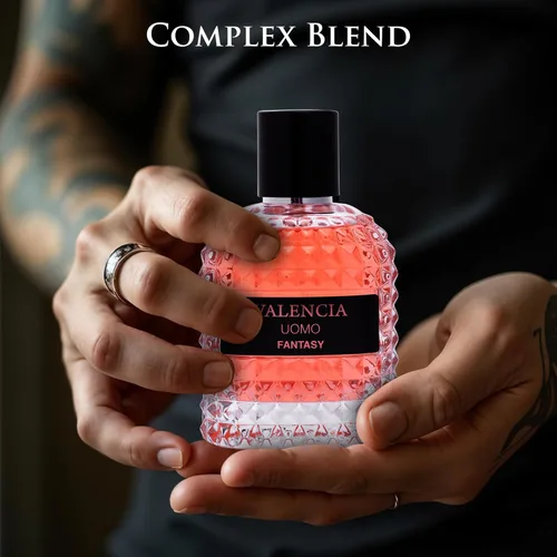 Miniatura 6 de Valencia UOMO Fantasy Men EDP - Fragancia picante y amaderada - Notas de salida de manzana roja dulce, cardamomo y bergamota de Calabria - Aroma