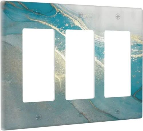 Miniatura 34 de Cubiertas Decorativas para Placas de Interruptor Abstracto Moderno de Mediados de Siglo Arco Boho Sol Dorado Hoja 1 Gang Placa de Pared Cubierta