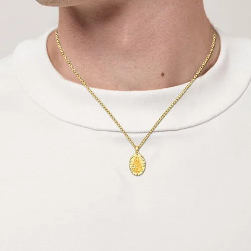 Miniatura 522 de Collar de plata de ley 925 con medalla de San Patrón, colgante de protección católica, amuleto, joyería religiosa para hombres y mujeres