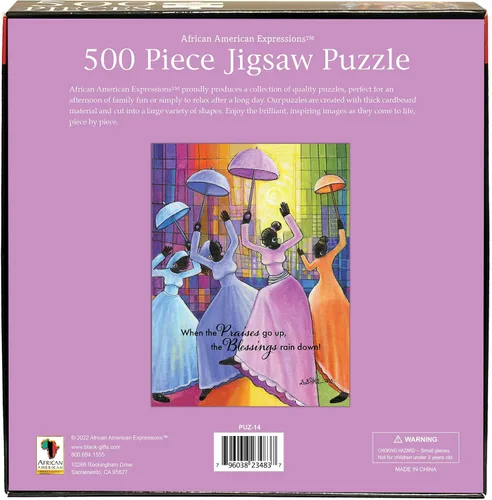 Miniatura 3 de Expresiones Afroamericanas - Rompecabezas "Praises Go Up" – Rompecabezas de 500 piezas inspiradores para adultos Arte inspirador basado en la fe