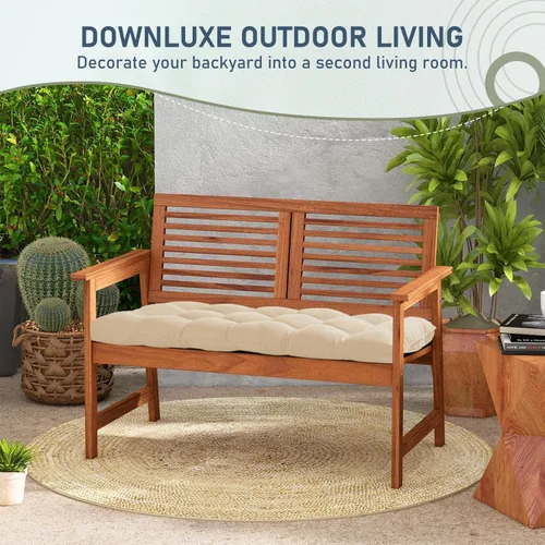 Miniatura 8 de downluxe Cojín de banco para exteriores para muebles de patio, cojines impermeables capitonados extra rellenos para columpio de porche, cojines