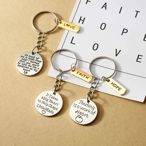 Miniatura 3 de Hicarer Dijes de palabras grabadas motivacionales, accesorios para hacer joyas, collares, pulseras, llaveros (dorado, 80 unidades)