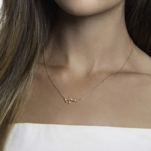 Miniatura 3 de PAVOI 14K Gold Plated Astrology Constellation Horoscope Zodiac Necklace 16-18