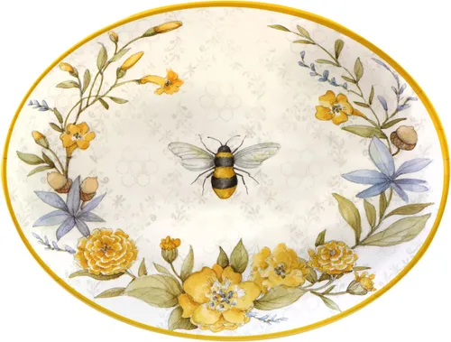 Miniatura 3 de Certified International Bee Sweet - Juego de platos de melamina de 2 piezas, multicolor, grande