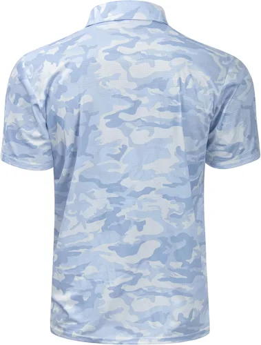 Miniatura 116 de TAPULCO Camisetas tipo polo de secado rápido para hombre, diseño de camuflaje, atléticas, ligeras, transpirables, casuales, para golf