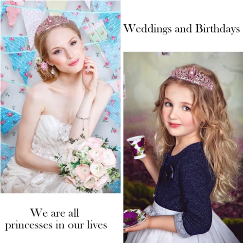 Miniatura 3 de Tiaras de cumpleaños para mujer, tiara de corona de princesa, coronas de feliz cumpleaños para mujeres, corona de cumpleaños para niñas, banda