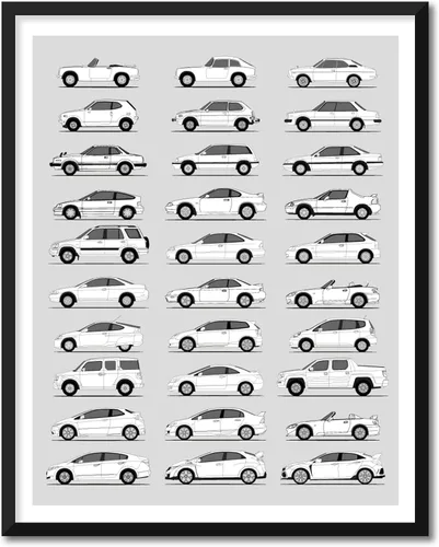 Miniatura 16 de Idea Network Póster hecho a mano compatible con Chevy impreso, arte de pared, decoración hecha a mano de lo mejor de las generaciones de Chevy