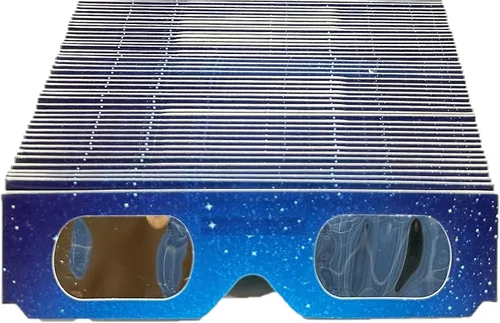 Miniatura 11 de Bookishbunny 50 pares solares de los espectadores del eclipse de las gafas de papel de la visión del sol ISO certificó diversos patrones