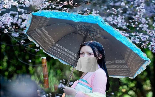 Miniatura 47 de WENDIN Sombrilla de encaje plegable vintage Paraguas gótico lluvia Anti-UV protección de encaje parasol cúpula Foto Props niñas sombrilla paraguas