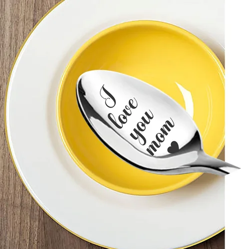 Miniatura 3 de I Love You Mom - Cuchara grabada para mamá, regalo para Navidad, cumpleaños, Acción de Gracias, cucharas, idea de regalo para mujeres, regalo