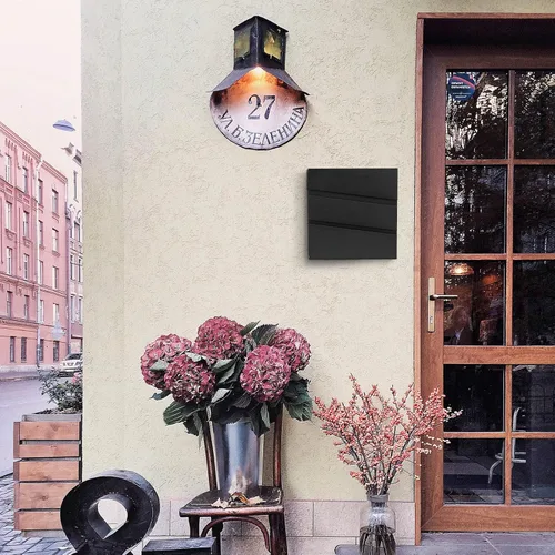 Miniatura 7 de Buzón de Pared con Cerradura y Llaves, Buzón de Seguridad con Llavero para Exterior de la Casa, Buzón de Correo con Cerradura, Buzón de Metal