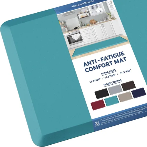 Miniatura 40 de KitchenClouds Alfombra de cocina acolchada anti fatiga, 17.3 x 60 pulgadas, impermeable, antideslizante, tapete de escritorio cómodo, para cocina
