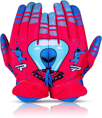 Miniatura 7 de Guantes de Fútbol Americano Premium para Niños, Jóvenes y Adultos - Receptor Adhesivo Premium con Tecnología de Ajuste Adaptativo - Rendimiento