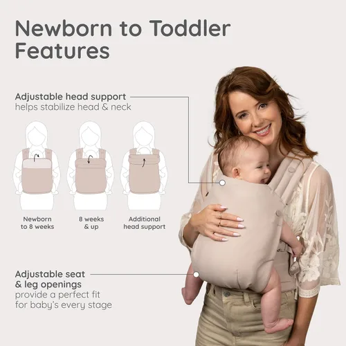 Miniatura 4 de Infantino Honey Blossom - Portabebés ergonómico para bebés a niños pequeños, soporte de posición "M" saludable para la cadera, asiento deslizante