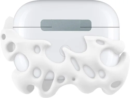 Miniatura 3 de Funda compatible con AirPods Pro 2, funda única de silicona suave 3D para AirPods Pro 2ª/1ª (2022/2019) (blanco)
