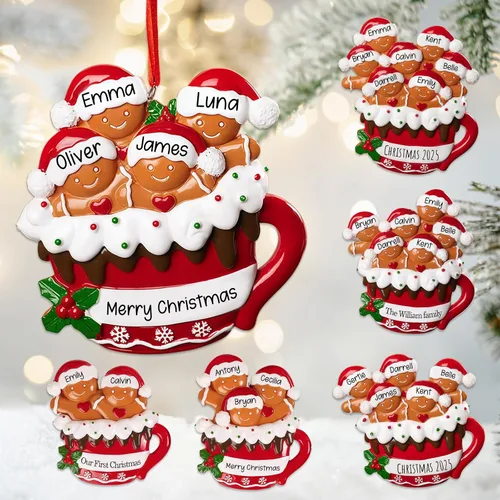 Miniatura 7 de Adorno personalizado para la primera Navidad del bebé 2025, adorno de poliresina para la primera Navidad del bebé para decoración del árbol