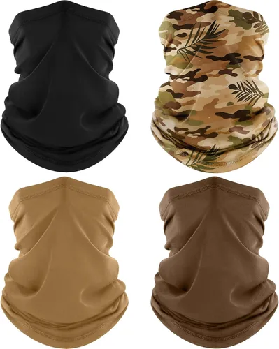 Miniatura 37 de ROXUN Paquete de 4 Polainas para Cuello, Bufanda con Protección UV, Máscara Facial Transpirable y Refrescante, Bandana para Senderismo