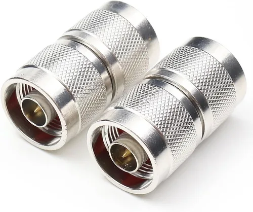 Conectores tipo N Adaptadores N Tipo N Conector coaxial Adaptador de cable coaxial de RF Adaptador de cable coaxial N (N macho a macho, paquete de 2)