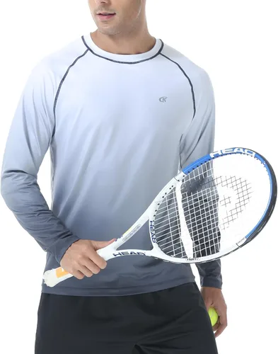 Miniatura 28 de Camisetas de natación de manga larga para hombres Rashguard UPF 50+ Camisa de protección solar UV Atlética Entrenamiento Correr Senderismo Camiseta