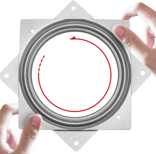 Miniatura 4 de Paquete de 5 placas giratorias cuadradas de 500 libras de capacidad de 6 pulgadas, placa giratoria Lazy Susan de 6 pulgadas, rodamientos de placa