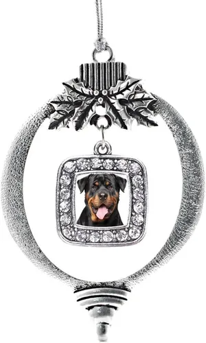 Miniatura 232 de Inspired Silver - Nana púrpura - Adorno de Navidad plateado - Adorno cuadrado para árbol de Navidad con circonita cúbica - Decoración colgante