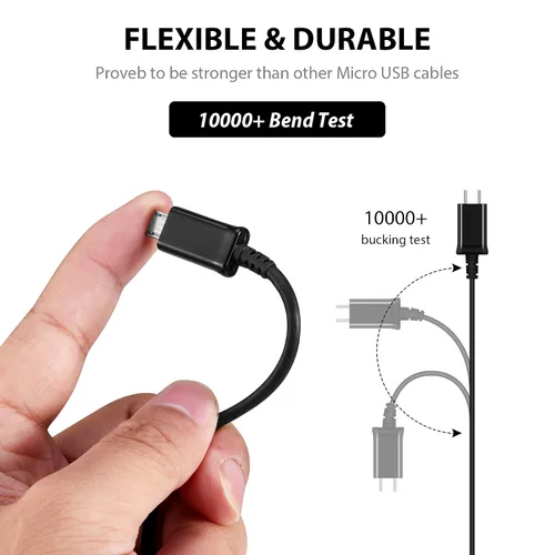 Miniatura 2 de Cable microUSB de carga rápida compatible con tu Sharp Aquos Zeta SH-09D permite velocidades de carga rápida (5 pies / 4.9 ft)