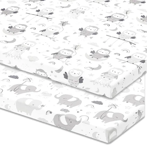 Miniatura 11 de Sábanas ajustadas de moisés para moisés Fisher Price Soothing Motions, Stow and Go, Rock with Me y Soothing View – Suavemente suaves 100% algodón