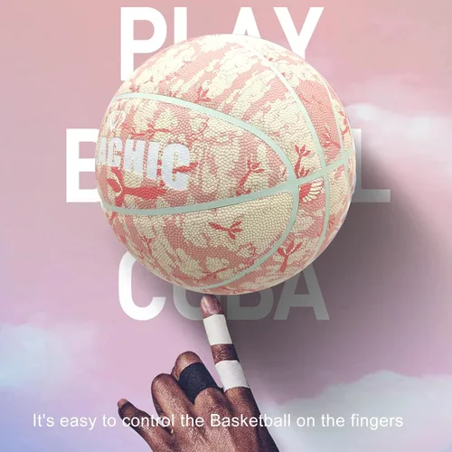 Miniatura 5 de Balón de baloncesto personalizado, que brilla en la oscuridad, regalo de baloncesto personalizado tamaño 7 (29.5"), tamaño 6 (28.5"), tamaño 5 Rosado
