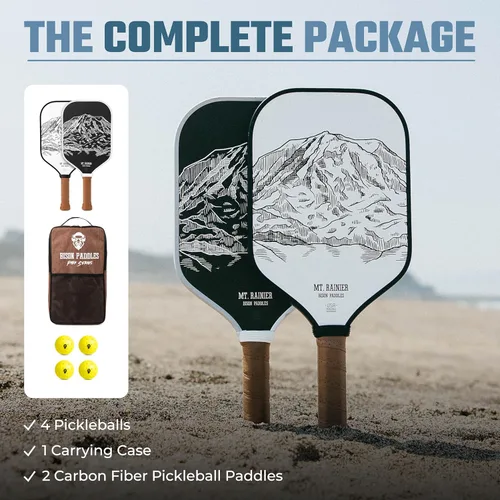 Miniatura 6 de Bison Paddles: Carbon Fiber Pickleball Paddle Set of 2 - National Parks Edition Durable Unibody Construction Textured Carbon Fiber Surface
