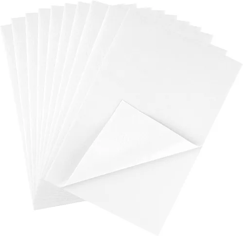 Miniatura 15 de CHRORINE 10 hojas de tela de fieltro negro autoadhesivas de 8 x 12 pulgadas, papel de fieltro para suministros de arte y manualidades.