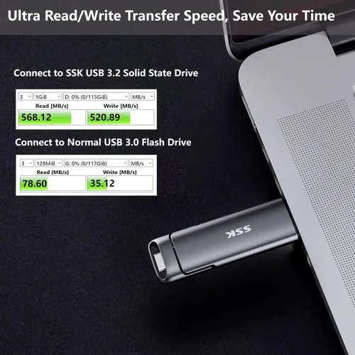 Miniatura 6 de SSK Unidad USB de 256 GB con unidad SSD de 1 TB