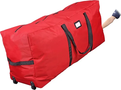 Miniatura 10 de ProPik Bolsa de almacenamiento rodante para árbol de Navidad, se adapta a árboles de vacaciones desmontados de hasta 7.5 pies de alto, 22" x 16" x