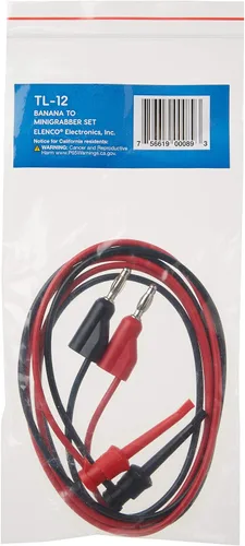 Miniatura 2 de Elenco TL-12 juego de cables con conector banana a punta Mingrabber