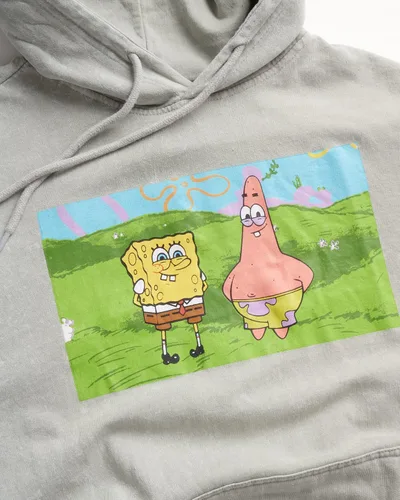 Miniatura 2 de Nickelodeon Mens SpongeBob and Patrick Fleece Sweatshirt Men and Womens Unisex Pullover Hoodie (Size S-XL)