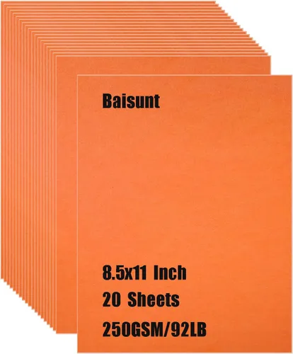 Miniatura 19 de Baisunt 20 hojas de cartulina negra de 250 g/m²/92 lb, papel grueso en blanco para proyectos de arte DIY, álbum de recortes, elaboración de tarjetas