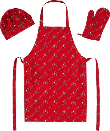 Miniatura 3 de Northwest NFL unisex-adult 3-piece Apron, Oven Mitt and Chef Hat Set
