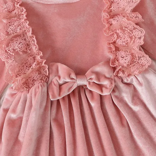 Miniatura 47 de IDOPIP Vestido tutú de terciopelo para niñas pequeñas, vestido de manga larga para princesa, Navidad, cumpleaños, fiesta, boda, vestidos de otoño e