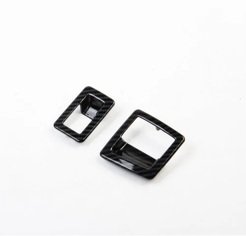 Miniatura 2 de Interruptor de elevación de ventana de puerta de fibra de carbono cubierta moldura accesorios para 2014 2015 2016 2017 2018 Chevrolet Corvette C7