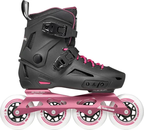 Miniatura 2 de Rollerblade Lightning 90 - Patín en línea urbano para mujer, negro y sangría