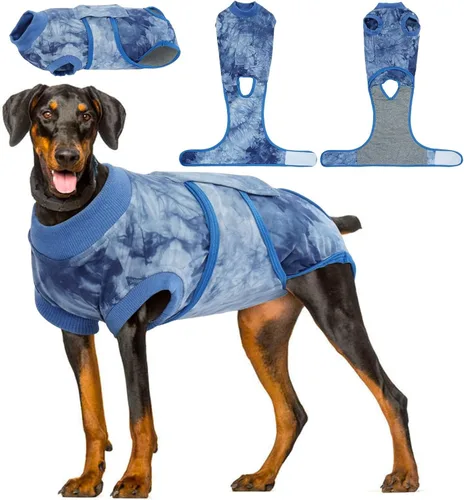 Miniatura 34 de Kuoser - Traje de recuperación para cirugía de perro, traje de recuperación suave y transpirable para perros, para esterilización femenina