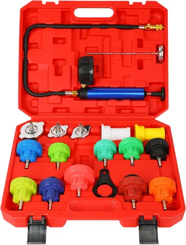 Miniatura 8 de Yonligonju Kit de probador universal de fugas de presión de radiador, kit de probador de presión de refrigerante automotriz para motocicleta